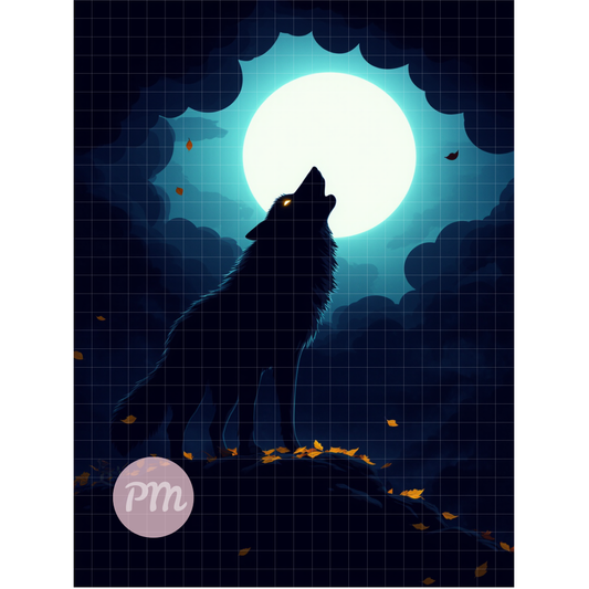 The Howling Wolf: Paint-by-Number Collection (24/36/48 colors | No Frame)