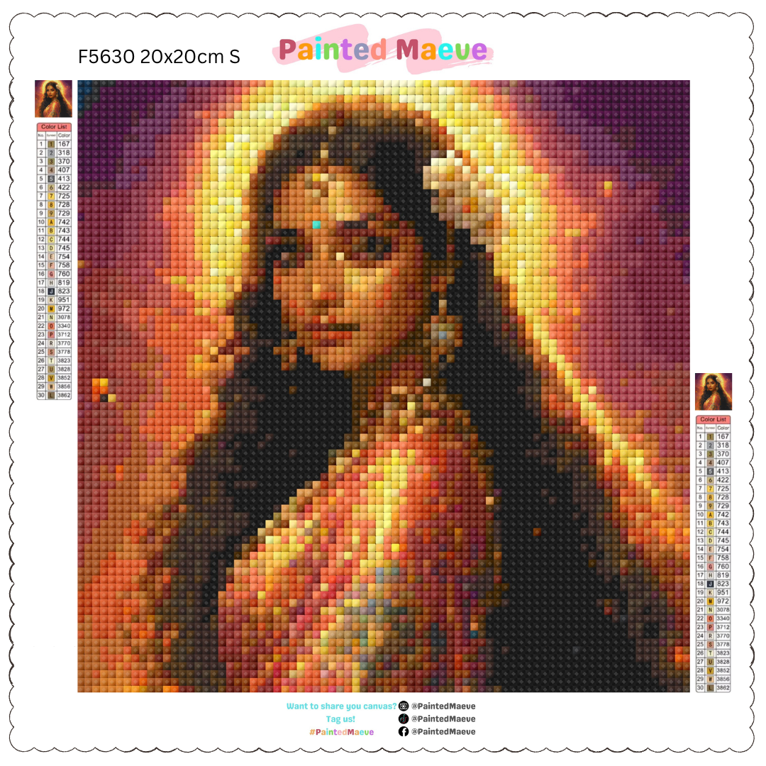 Indian & Marigolds: Diamond Painting Collection
