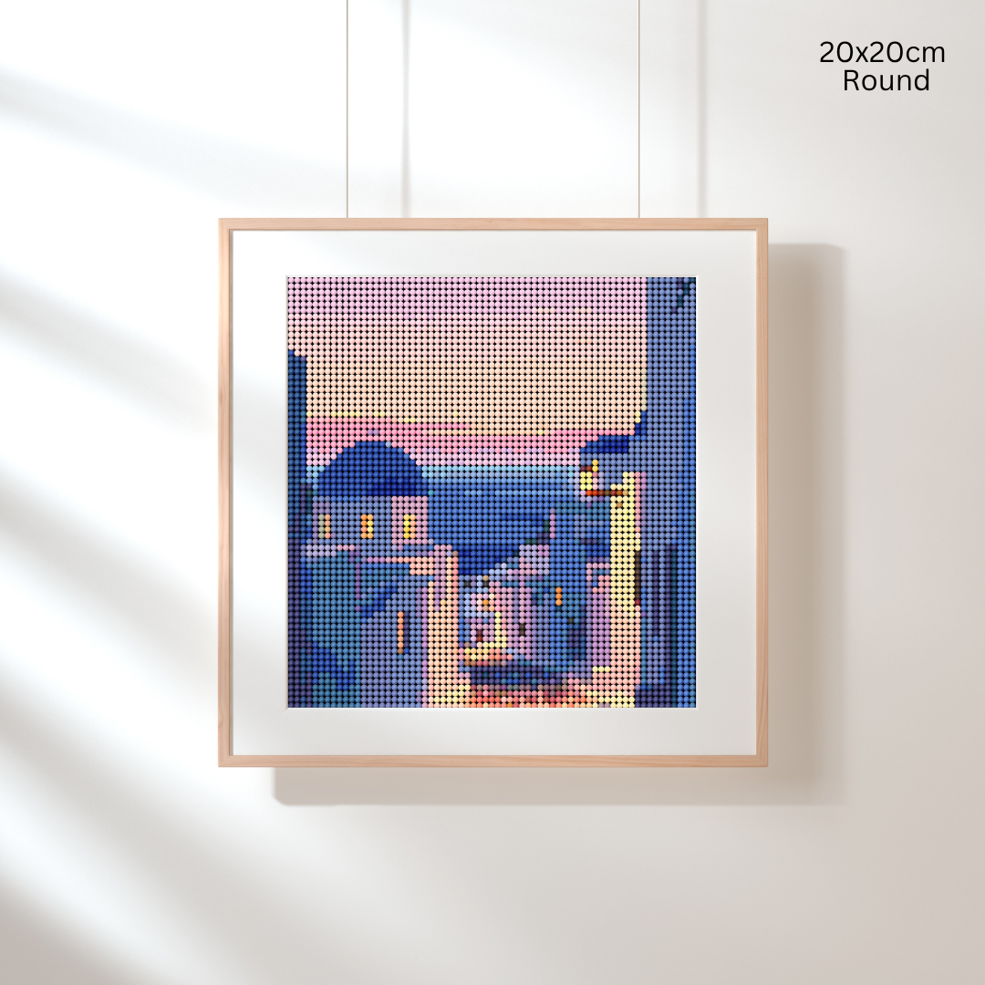 Road in Santorini: Diamond Painting Collection