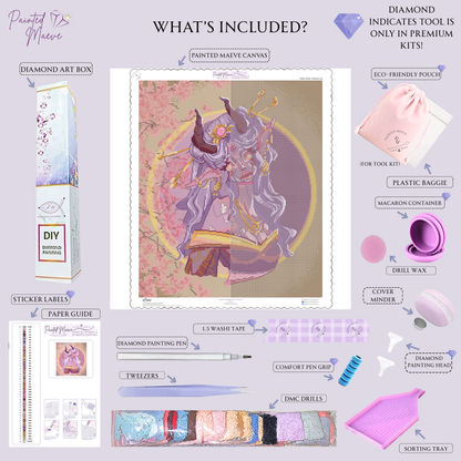 Lune: Hand-Rendered Diamond Painting