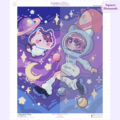 Intergalactic Cuties Hand-Rendered Diamond Painting Collection