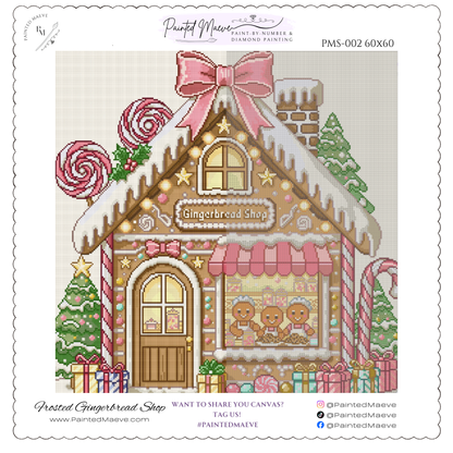 Frosted Gingerbread Shop: Hand-Rendered Diamond Painting Christmas Collection
