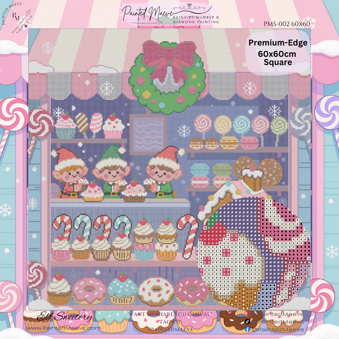Elf Sweetery: Hand-Rendered Diamond Painting Christmas Collection