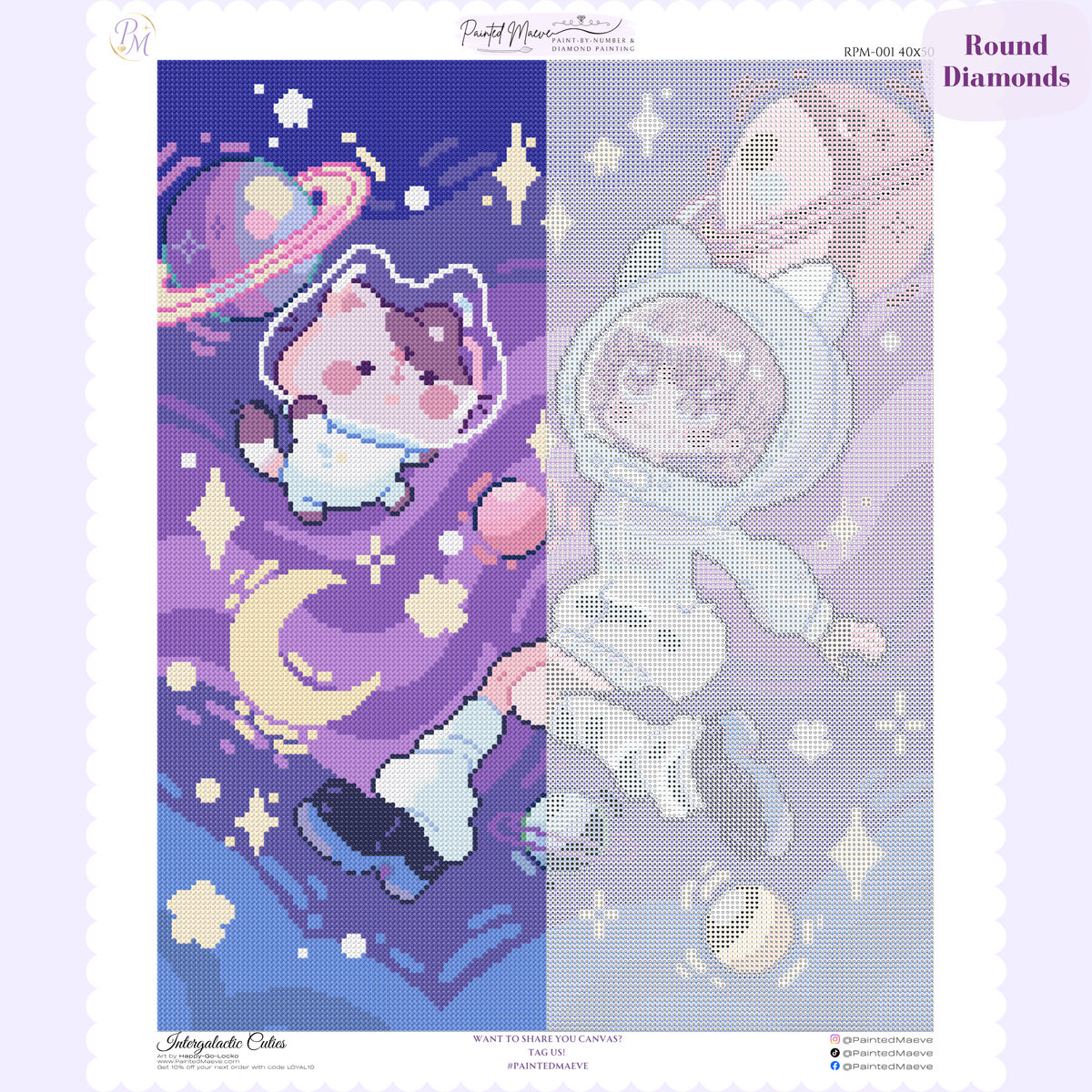 Intergalactic Cuties Hand-Rendered Diamond Painting Collection