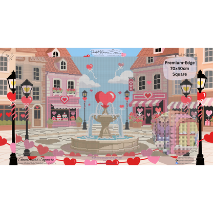 Sweetheart Square: Hand-Rendered Diamond Painting Valentine Collection