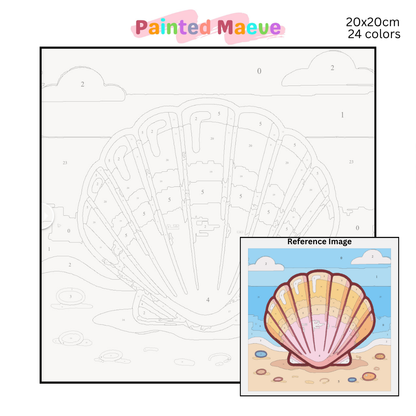 Shell by the Sea: Paint-by-Number Collection (24/36/48 colors | No Frame)