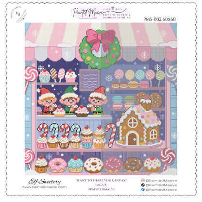 Elf Sweetery: Hand-Rendered Diamond Painting Christmas Collection
