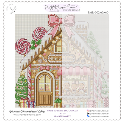 Frosted Gingerbread Shop: Hand-Rendered Diamond Painting Christmas Collection
