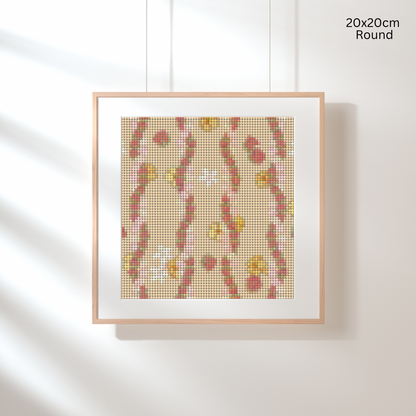 Twisted Pikake & Rosebud Lei: Diamond Painting Collection
