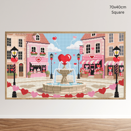 Sweetheart Square: Hand-Rendered Diamond Painting Valentine Collection