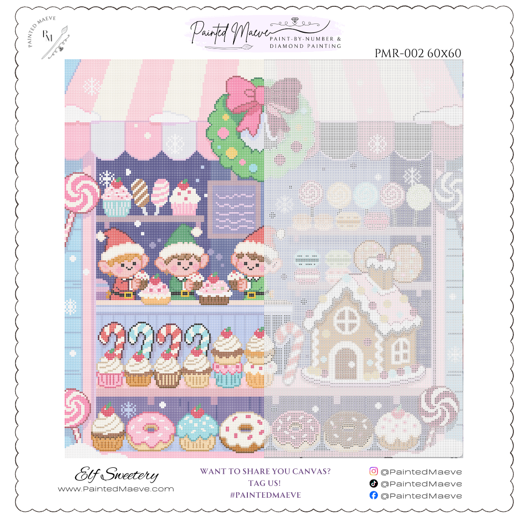 Elf Sweetery: Hand-Rendered Diamond Painting Christmas Collection