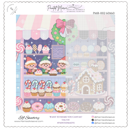 Elf Sweetery: Hand-Rendered Diamond Painting Christmas Collection