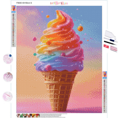 Rainbow Ice Cream: Diamond Painting Collection