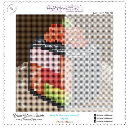 Yum Yum Sushi: MINI Hand-Rendered Diamond Painting Collection