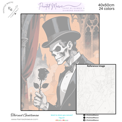 Thorned Gentleman: Paint-by-Number Halloween Collection (24/36/48 colors | No Frame)