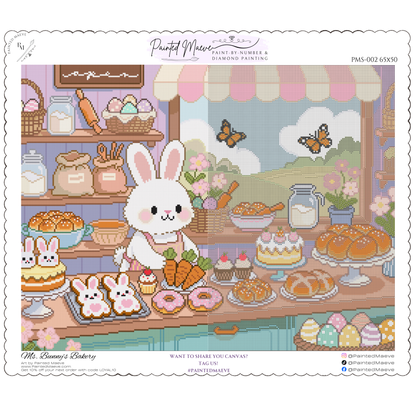 Ms. Bunny's Bakery: Hand-Rendered Diamond Painting Collection