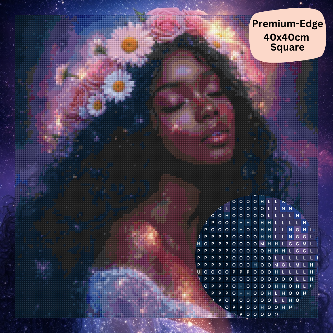 Floral Crown Goddess: Diamond Painting Collection