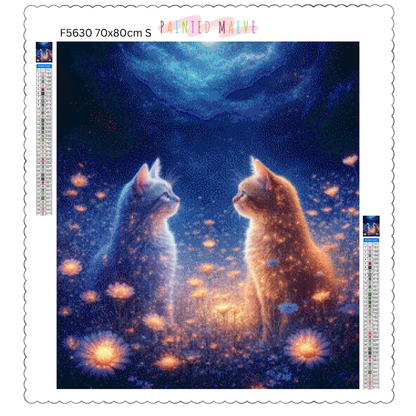 Moonlit Whiskers: Diamond Painting Collection
