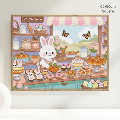 Ms. Bunny's Bakery: Hand-Rendered Diamond Painting Collection