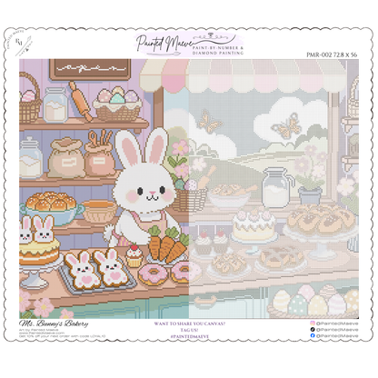 Ms. Bunny's Bakery: Hand-Rendered Diamond Painting Collection