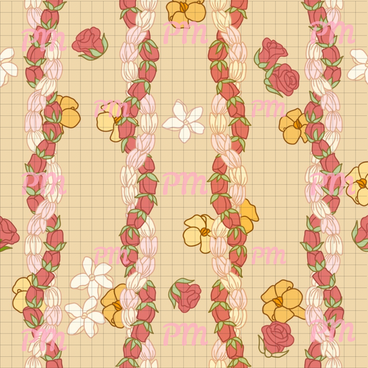 Twisted Pikake & Rosebud Lei: Diamond Painting Collection