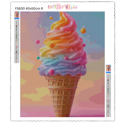 Rainbow Ice Cream: Diamond Painting Collection