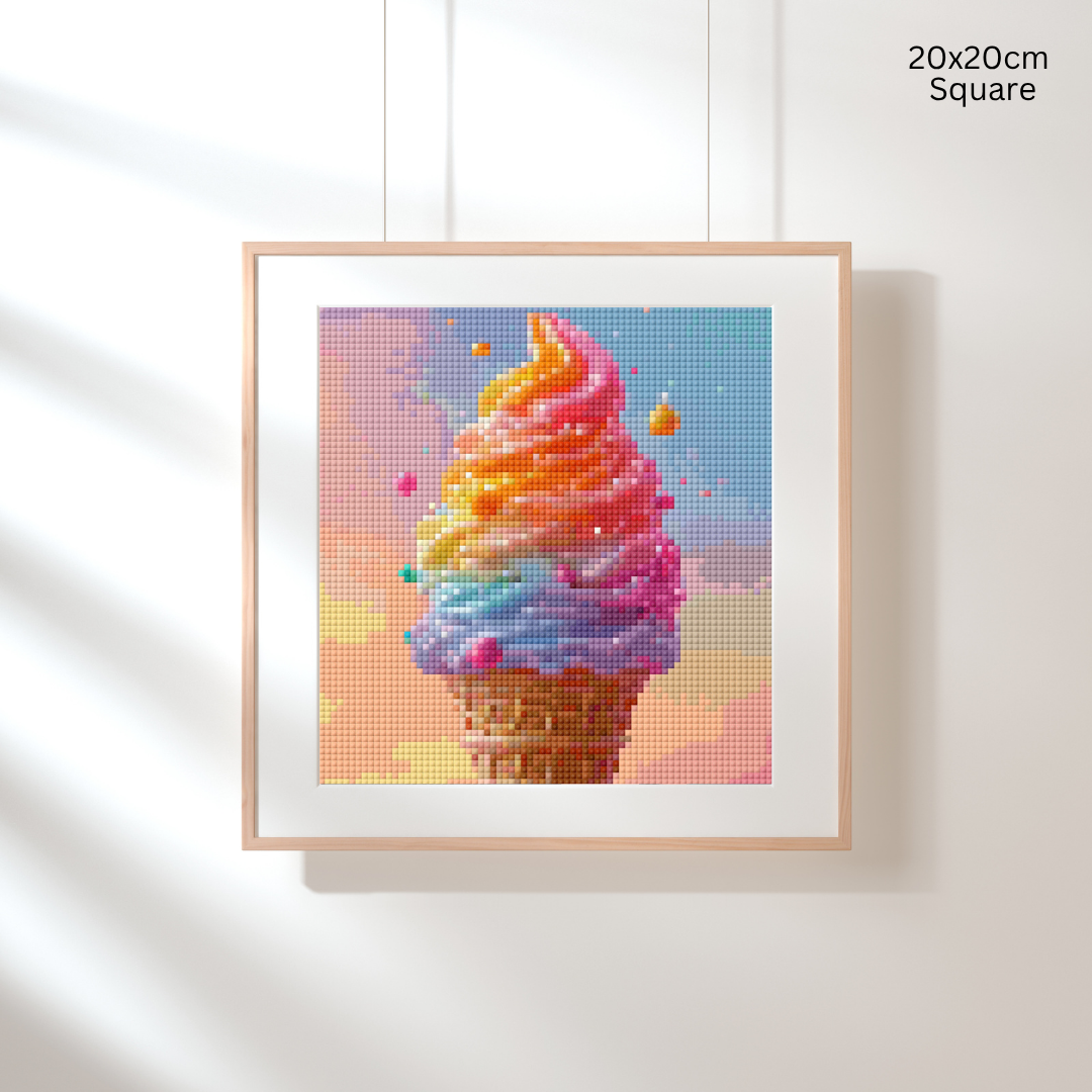 Rainbow Ice Cream: Diamond Painting Collection