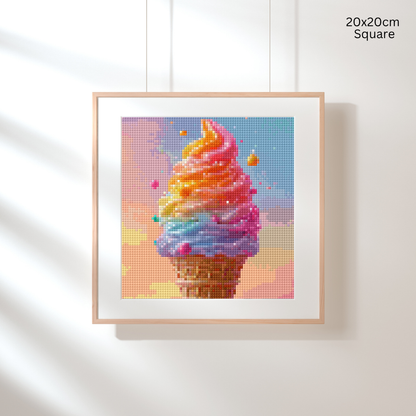 Rainbow Ice Cream: Diamond Painting Collection