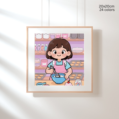 Sweet Little Baker: Paint-by-Number Collection (24/36/48 colors | No Frame)