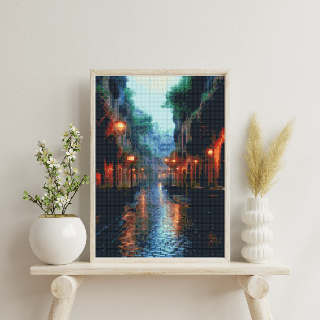 Rainy Night Stroll: Diamond Painting Collection