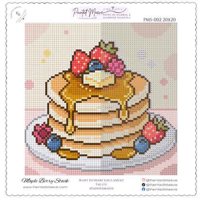 Maple Berry Stack: MINI Hand-Rendered Diamond Painting Collection