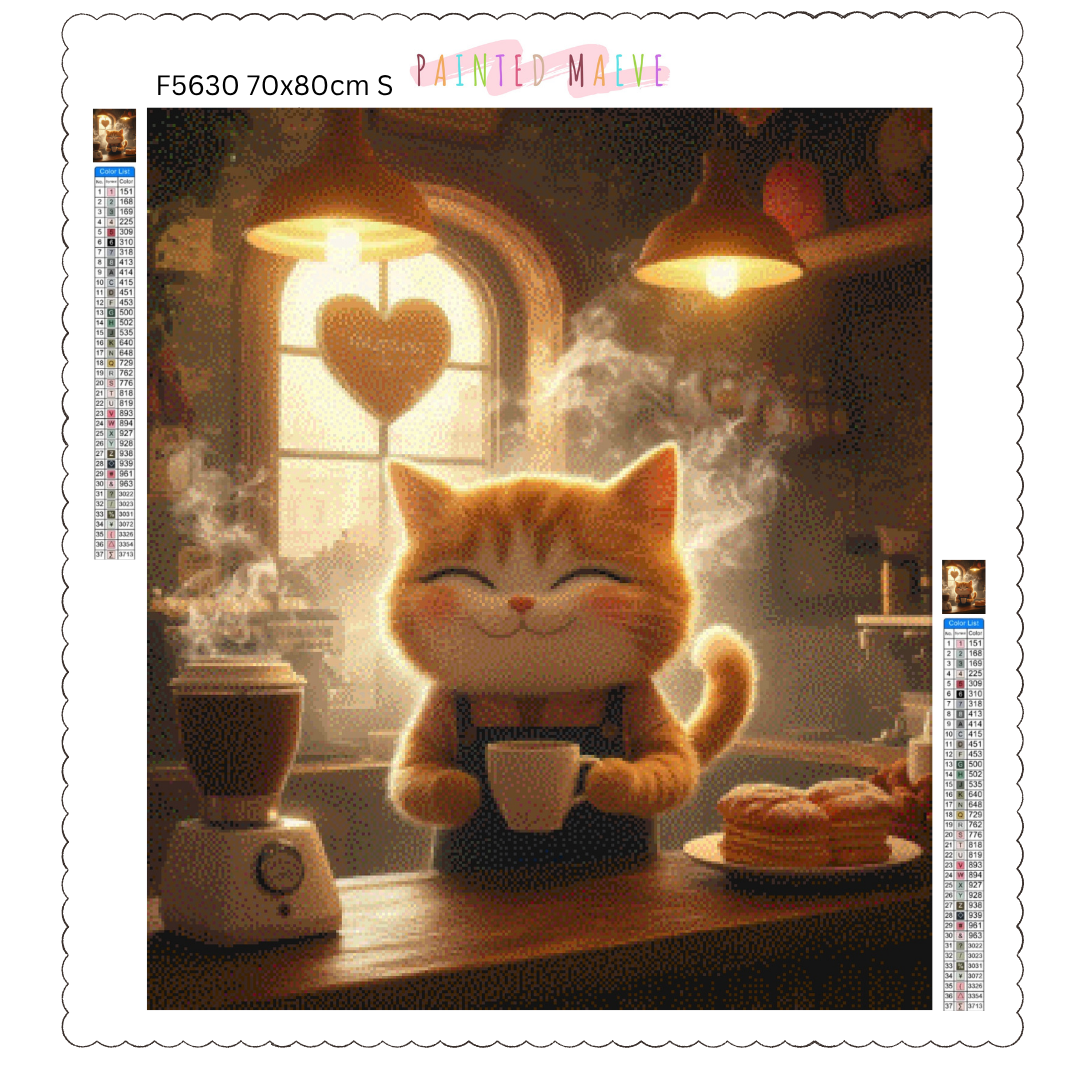 Kitty Barista: Diamond Painting Collection