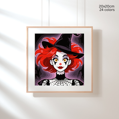 Tricky Scarlet Witch: Paint-by-Number Halloween Collection (24/36/48 colors | No Frame)