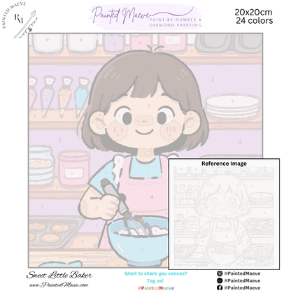 Sweet Little Baker: Paint-by-Number Collection (24/36/48 colors | No Frame)