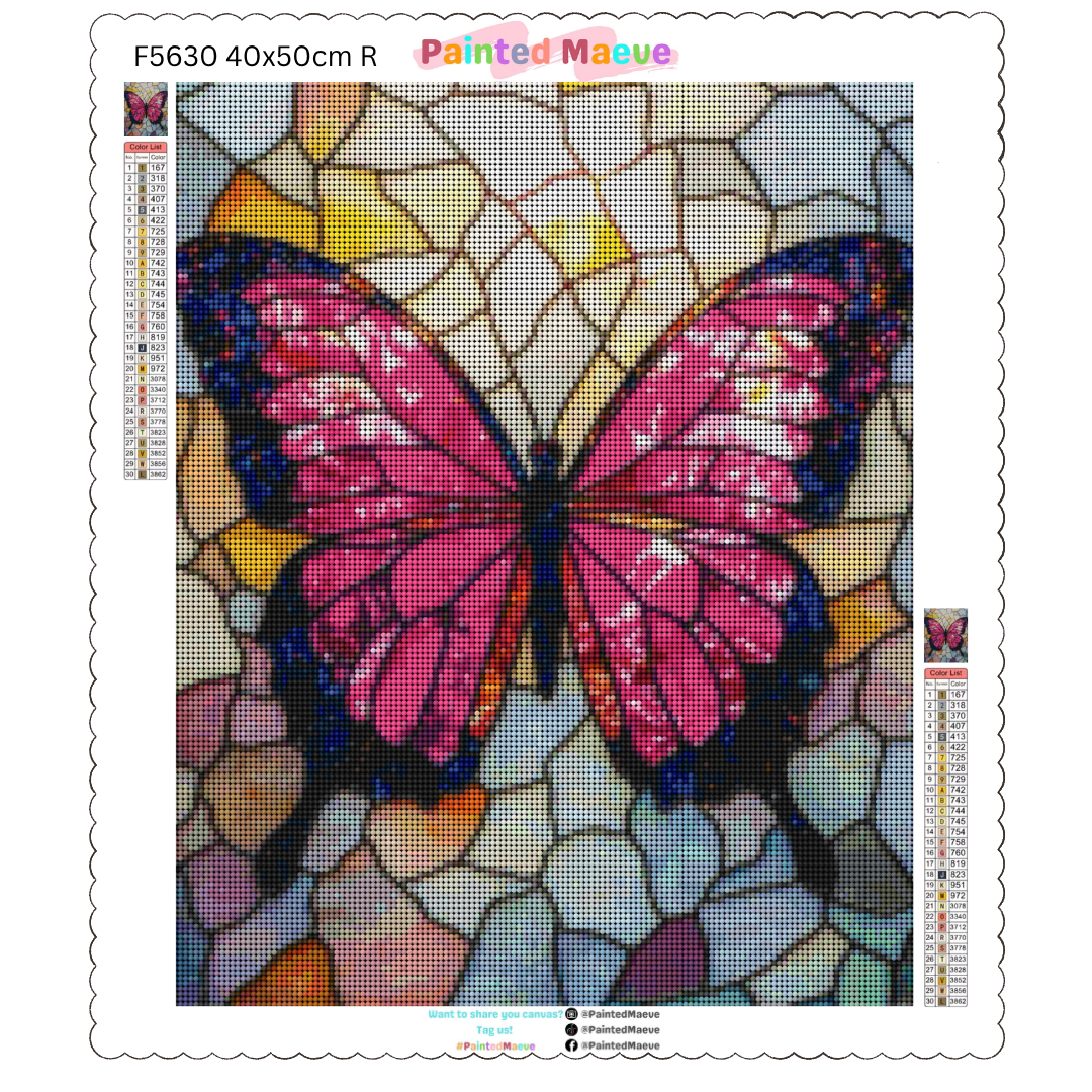 Butterfly Mosaic: Diamond Painting Collection