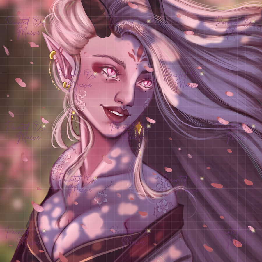 Sakura Enchantress: Diamond Painting