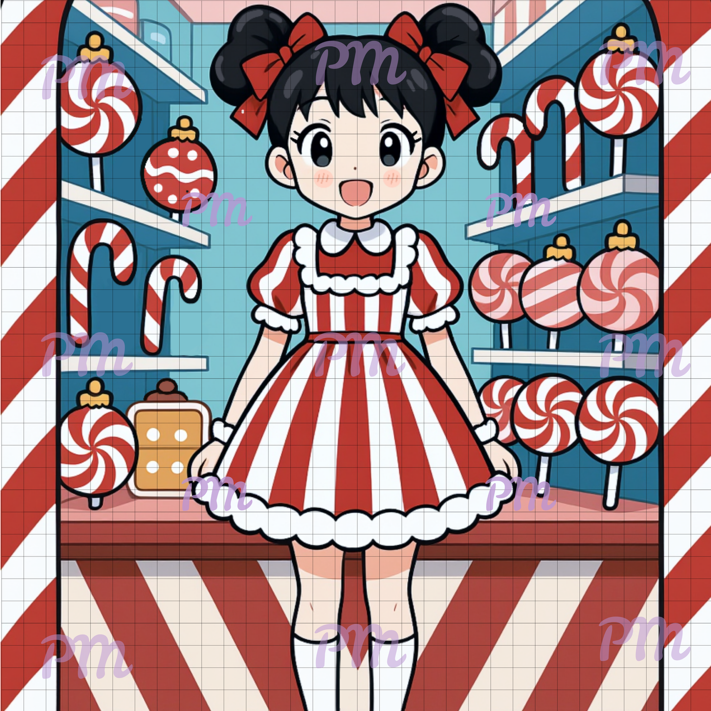 Lady Cane's Candy Stand: Hand-Rendered Diamond Painting Christmas Collection