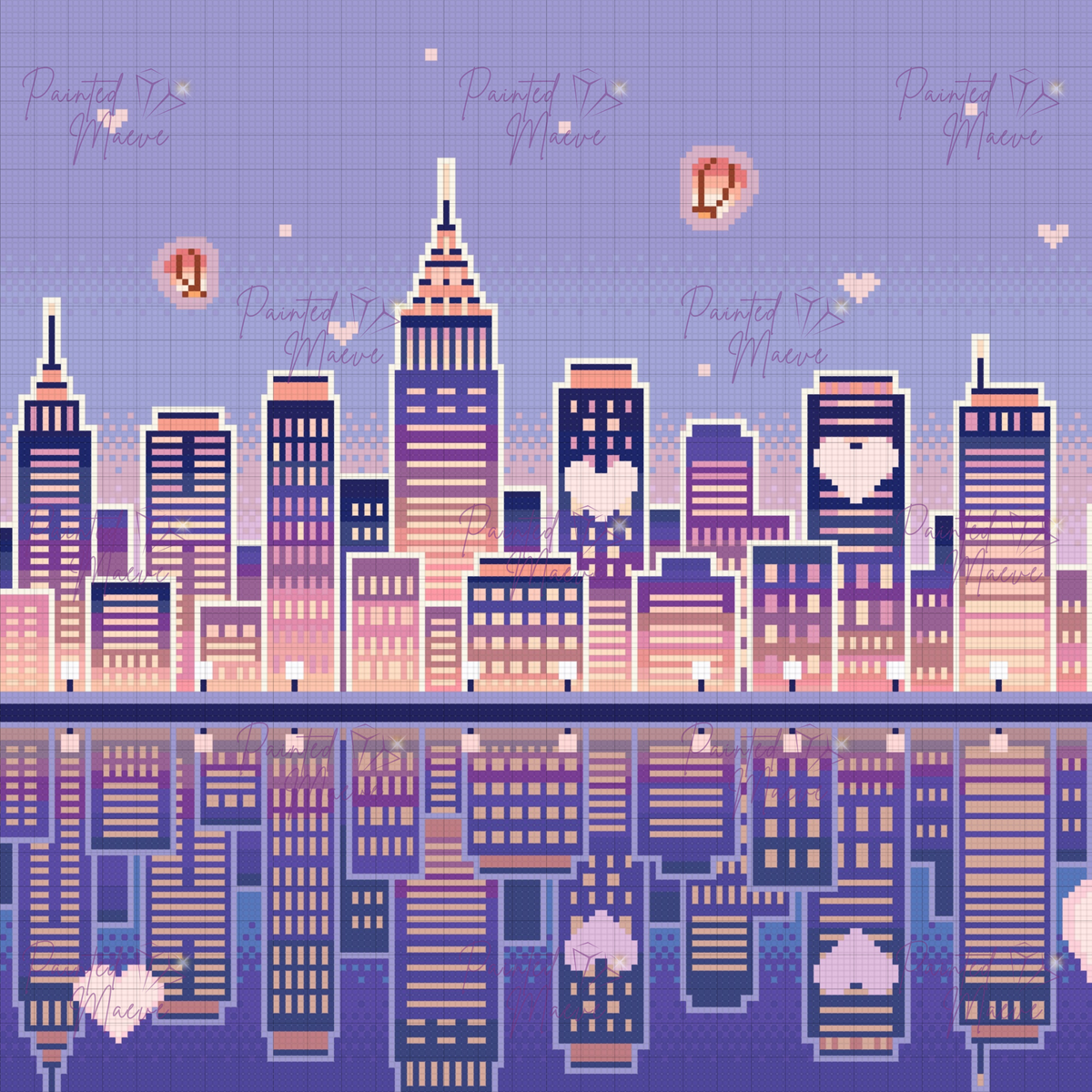 City of Love Hand-Rendered Diamond Painting
