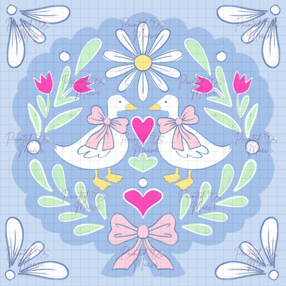 Goose Folk Art Hand-Rendered Diamond Painting