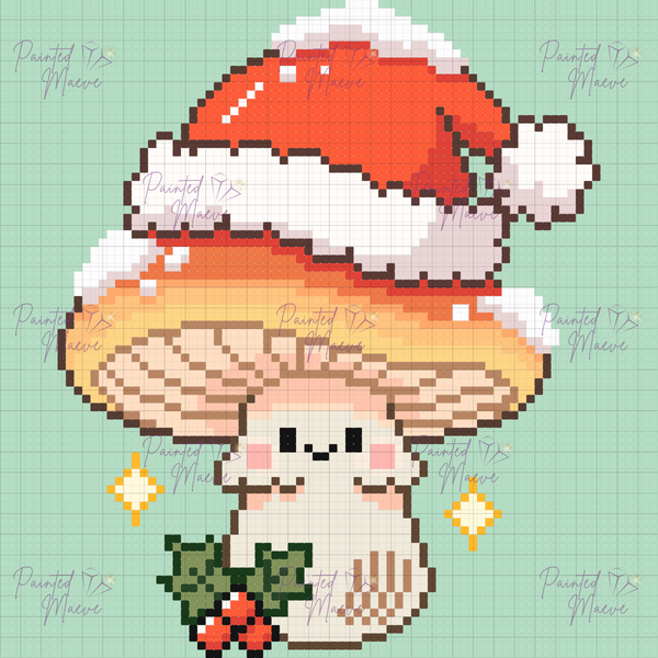 Merry Munchshroom Hand-Rendered Diamond Painting