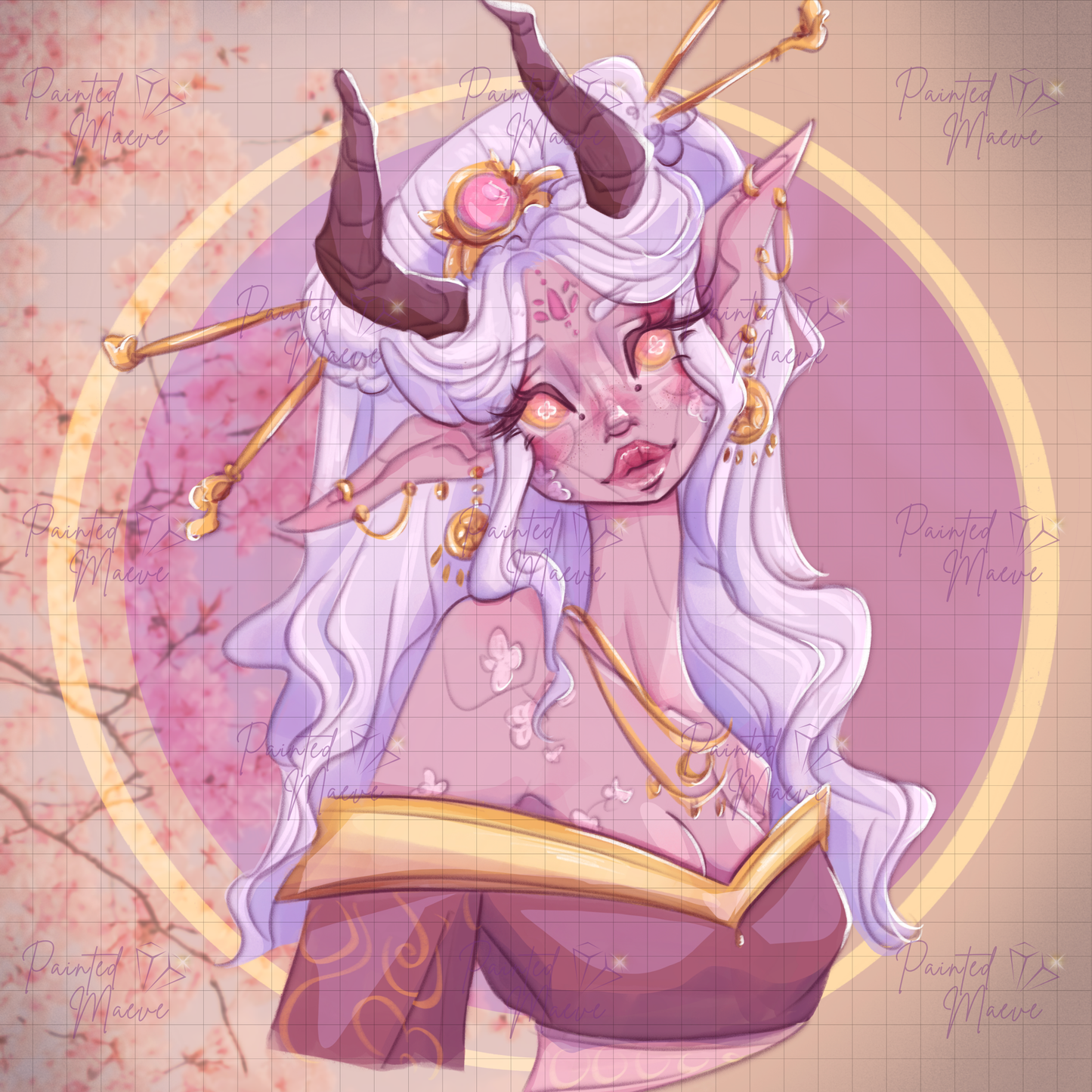 Lune: Hand-Rendered Diamond Painting