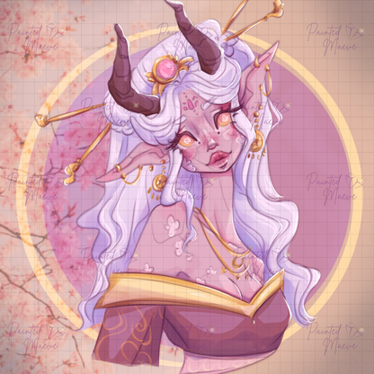 Lune: Hand-Rendered Diamond Painting