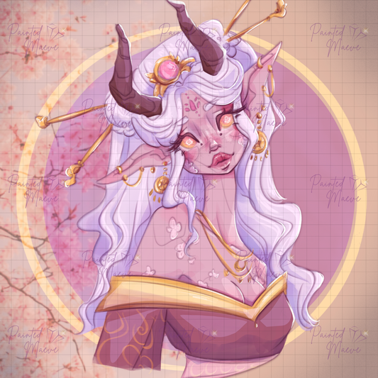 Lune: Hand-Rendered Diamond Painting