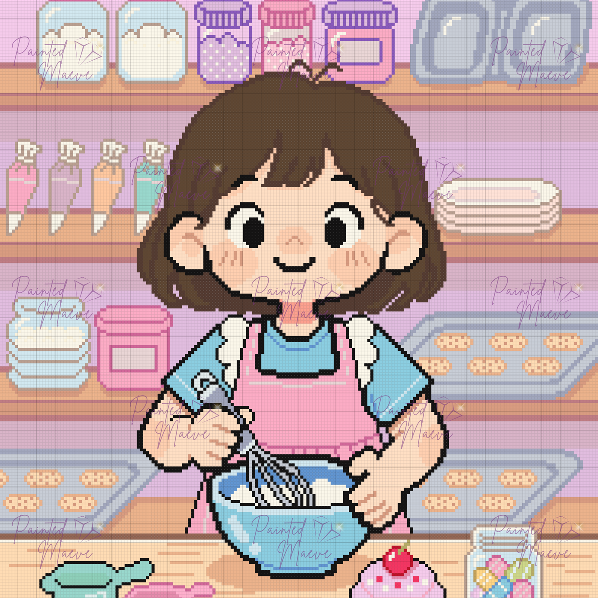 Sweet Little Baker Hand-Rendered Diamond Painting