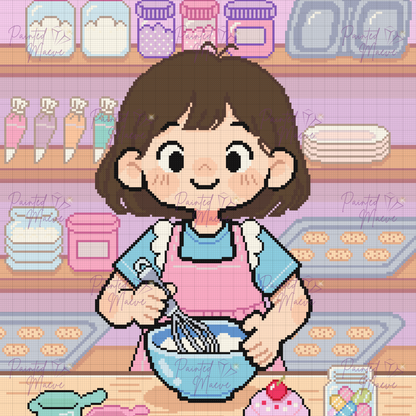 Sweet Little Baker Hand-Rendered Diamond Painting