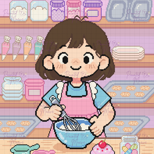 Sweet Little Baker Hand-Rendered Diamond Painting