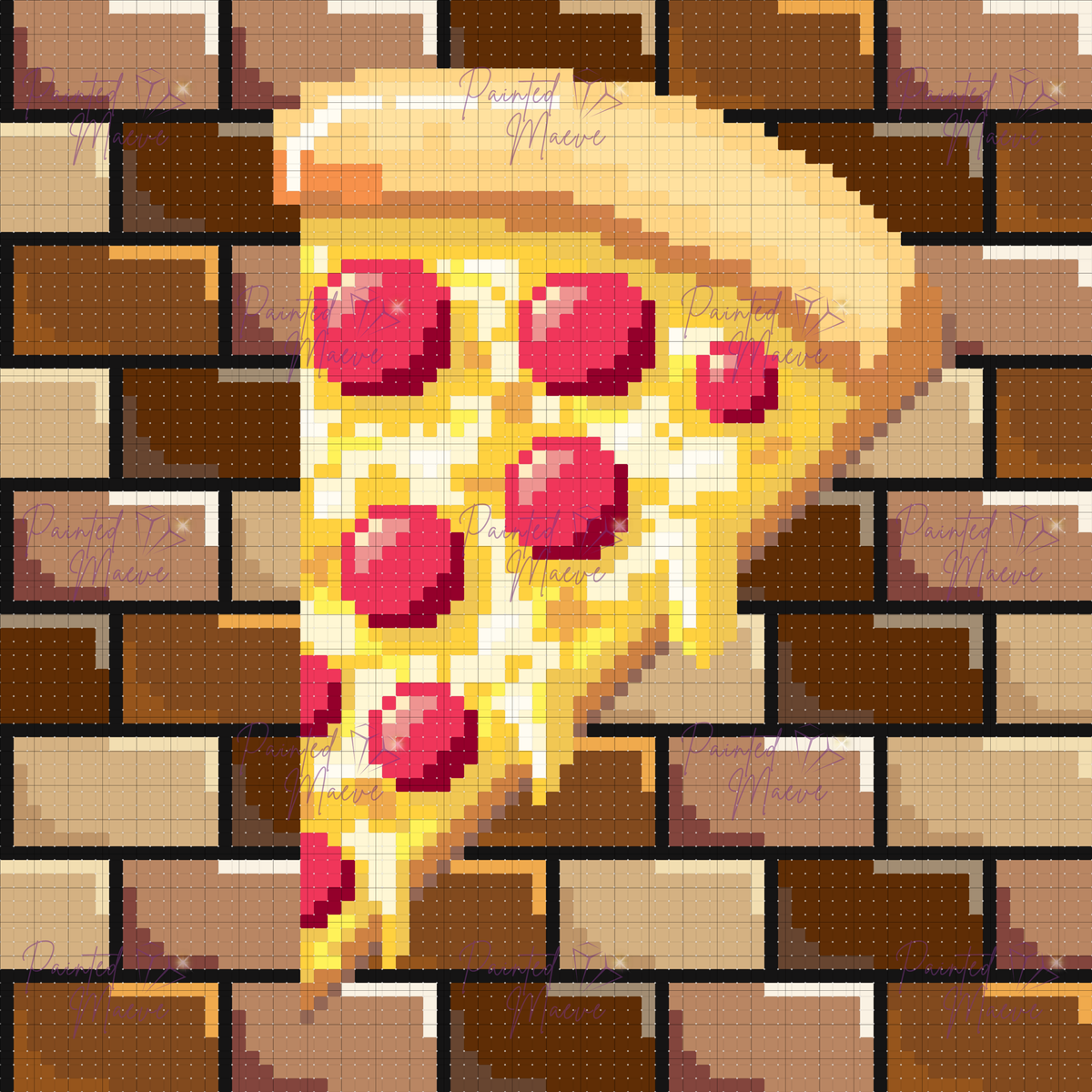 Cheesy Slice Hand-Rendered Diamond Painting