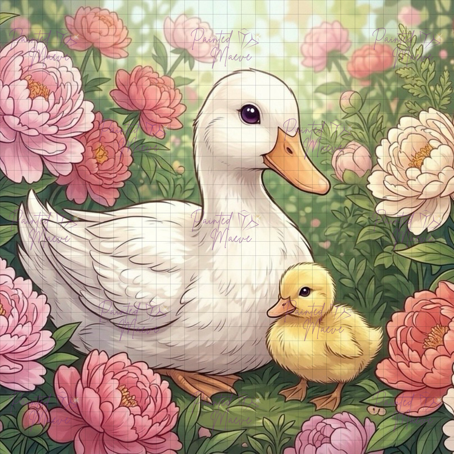 The Curious Little Duckling: Hybrid-Render Diamond Painting