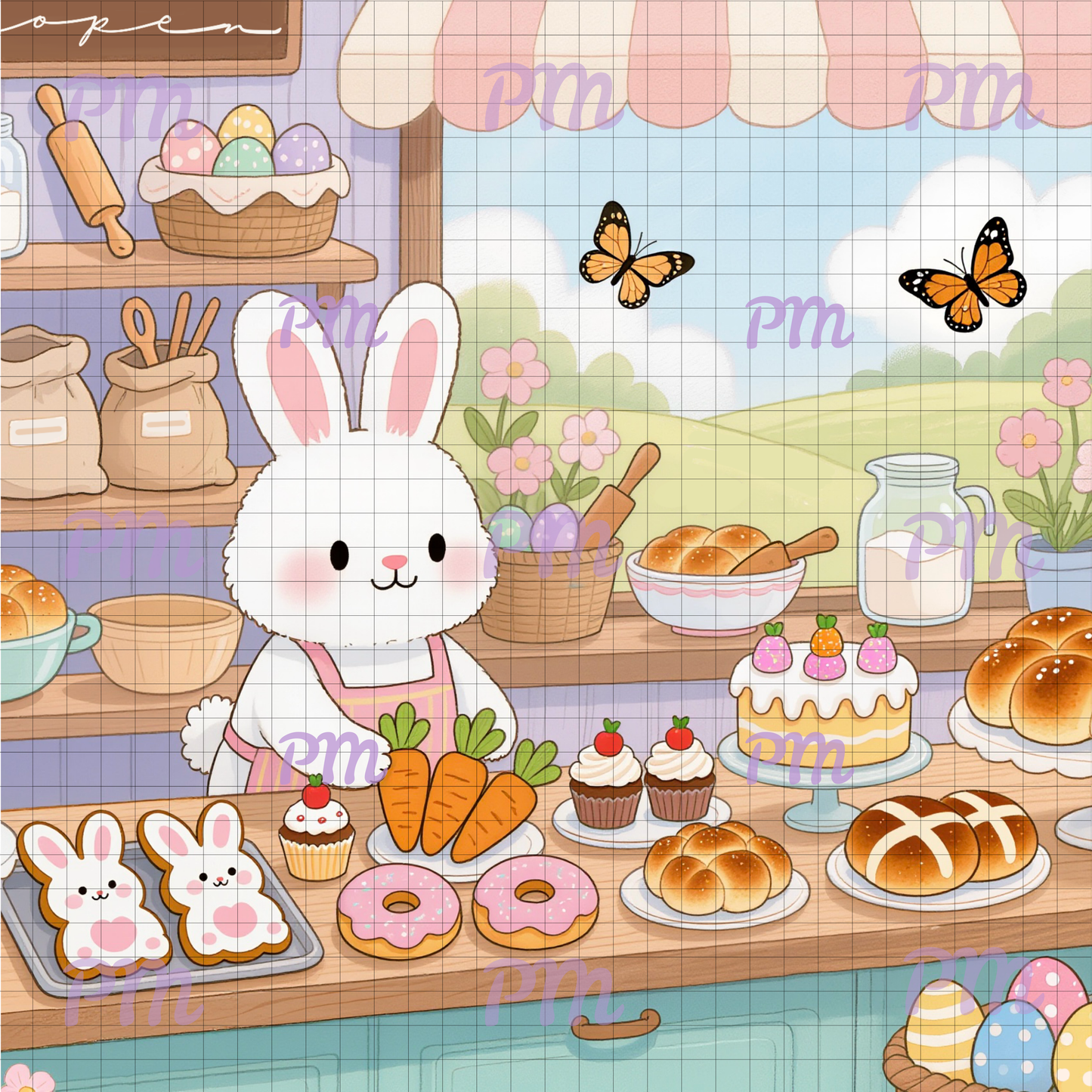 Ms. Bunny's Bakery: Hand-Rendered Diamond Painting Collection