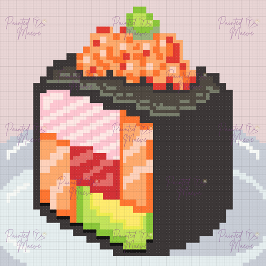 Yum Yum Sushi Hand-Rendered Diamond Painting